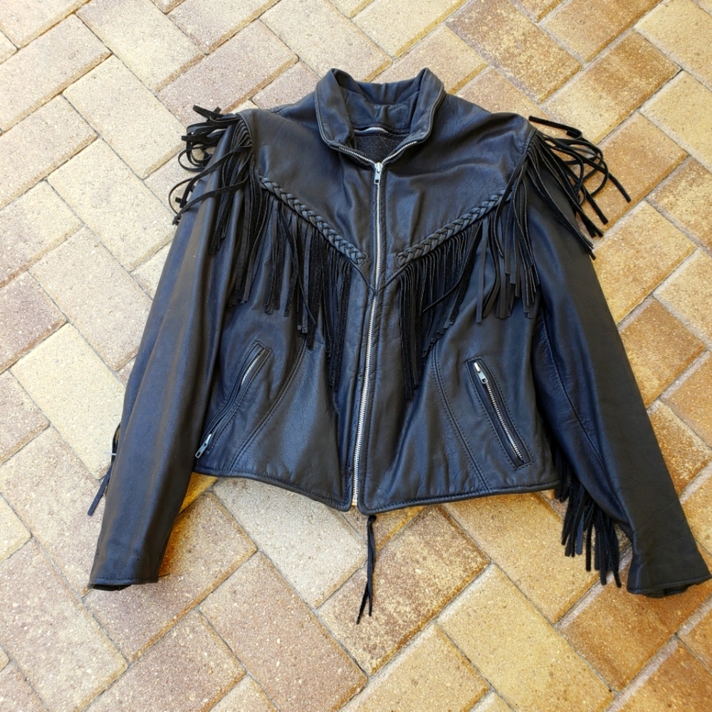 Ladies Leather Motorcycle Jacket